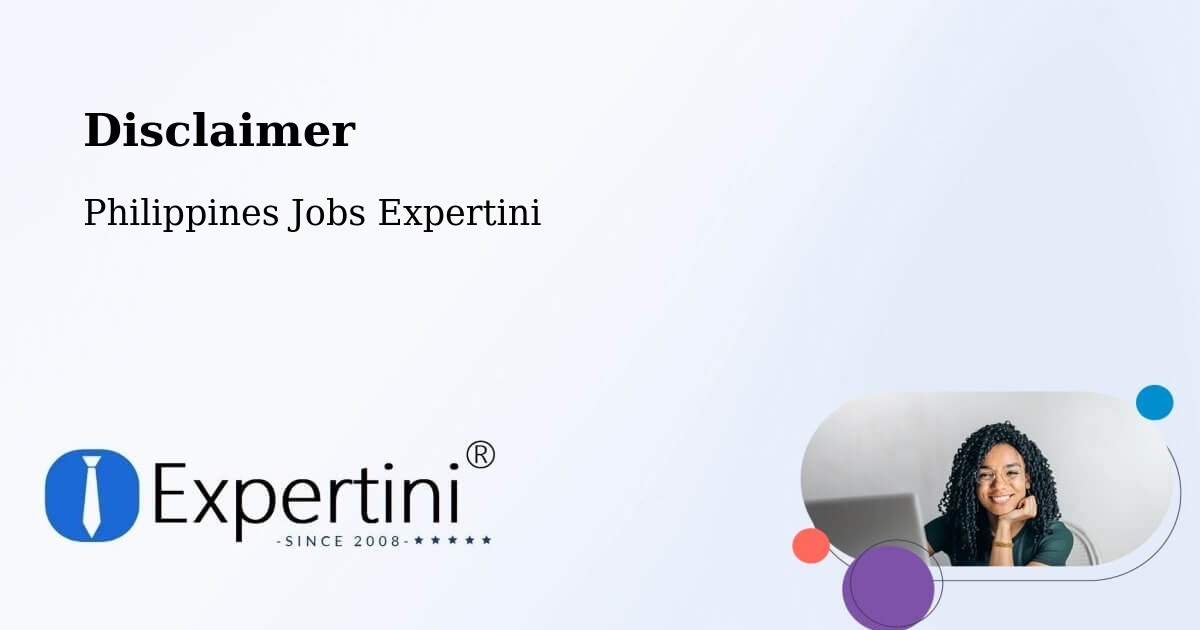 Disclaimer – Gamu - Philippines Jobs Expertini