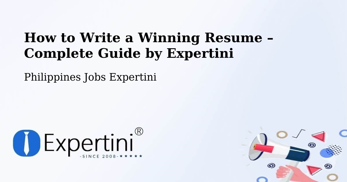 Resume Writing Guide for Job Seekers – Gamu - Gamu, Philippines Jobs Expertini